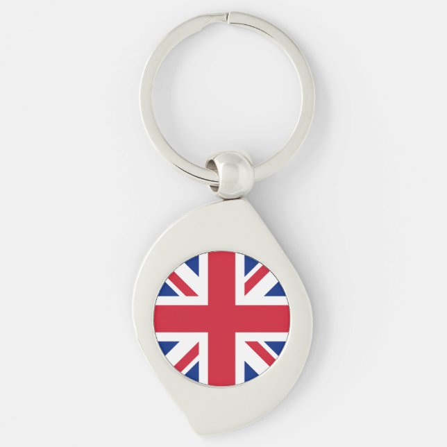 United Kingdom Union Jack Flag of British Colonies Keychain (Front)
