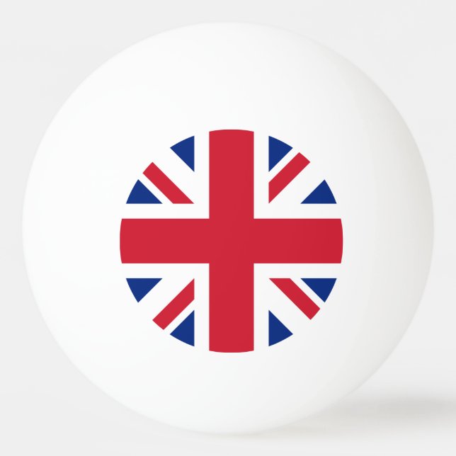 United Kingdom Union Jack Flag of British Colonies Ping Pong Ball (Front)