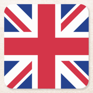 United Kingdom Union Jack Flag of British Colonies Square Paper Coaster