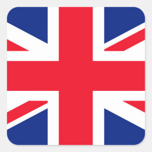 United Kingdom Union Jack Flag Square Sticker