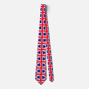 United Kingdom Union Jack Flag Tie