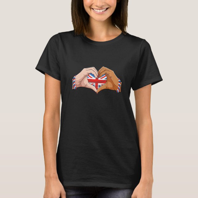 United Kingdom Women Men Patriotic British Flag Uk T-Shirt (Front)