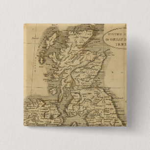 United Kingdoms 2 Inch Square Button
