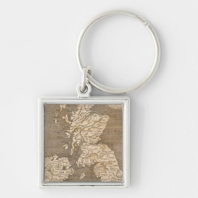 United Kingdoms Map by Arrowsmith Keychain (Front)