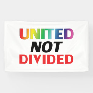 United Not Divided - red, white, blue, lgbtq lgbt Banner