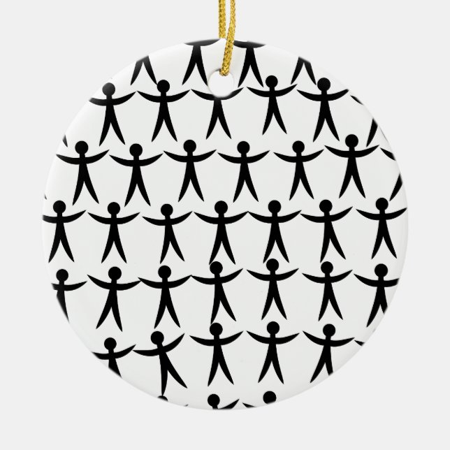 United People Ceramic Ornament (Front)