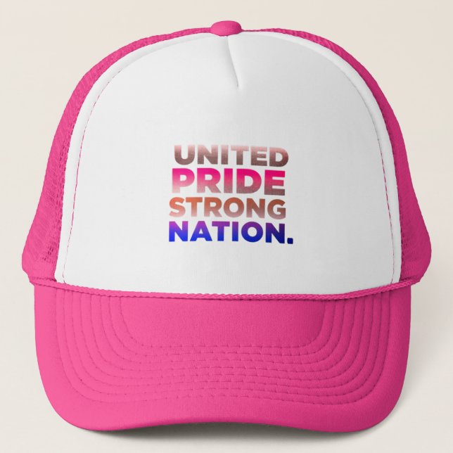 United Pride Strong Nation   Trucker Hat (Front)