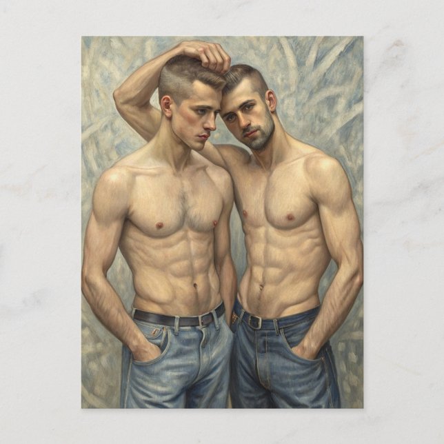 United Stance: An Embrace of Modern Affection Postcard (Front)