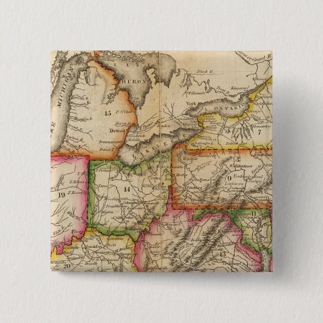 United States 11 2 Inch Square Button (Front)