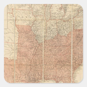 United States 14 Square Sticker