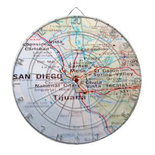 United States 1830 Historical Vintage Map Dartboard