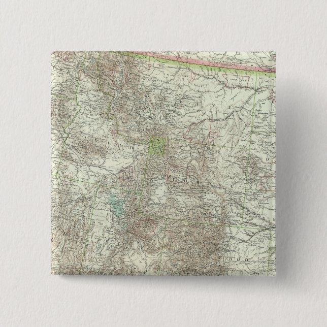 United States 22 2 Inch Square Button (Front)
