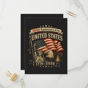 United States 250th Anniversary Celebration Invitation Postcard