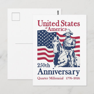 United States 250th Anniversary Commemorative Art Postcard
