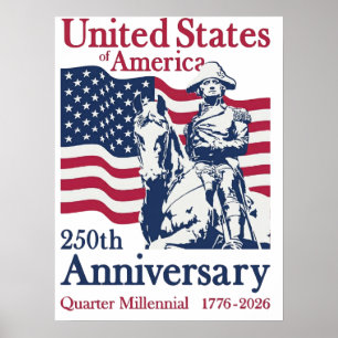 United States 250th Anniversary Commemorative Art Poster