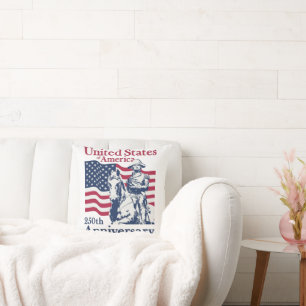 United States 250th Anniversary Commemorative Art Throw Pillow
