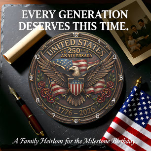 United States 250th Anniversary Large Clock