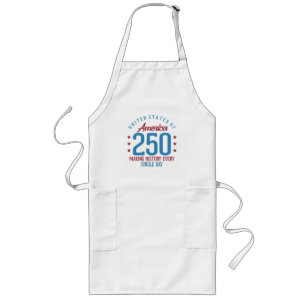 United States 250th Anniversary Making History  Long Apron