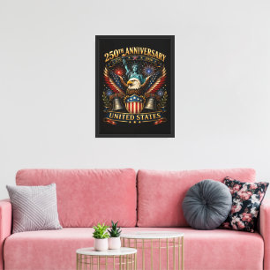 United States 250th Anniversary Patriotic Eagle Canvas Print