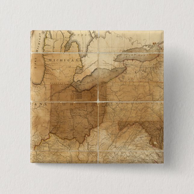 United States 39 2 Inch Square Button (Front)