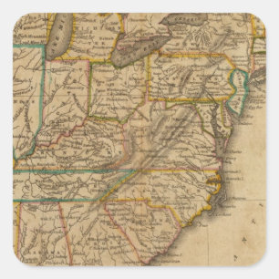 United States 3 Square Sticker