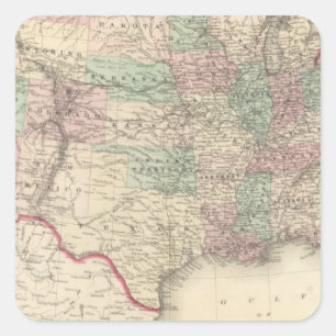 United States 4 Square Sticker