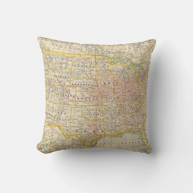 United States 4 Throw Pillow (Front)