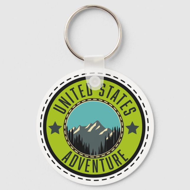 United States Adventure logo Keychain (Front)
