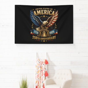 United States America 250th Anniversary Eagle Banner
