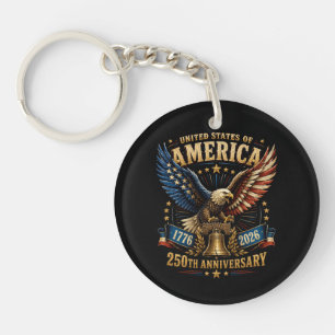 United States America 250th Anniversary Eagle Keychain
