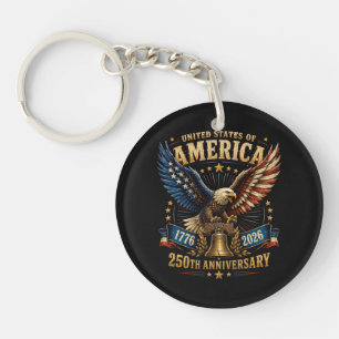 United States America 250th Anniversary Eagle Keychain