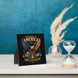 United States America 250th Anniversary Eagle Plaque