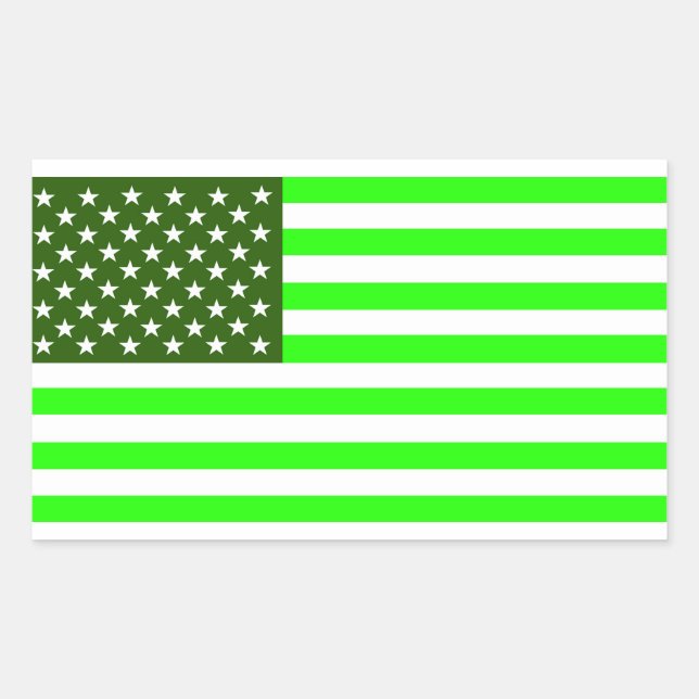 united states america country ecology green flag sticker (Front)