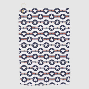 united states america country flag roundel symbol golf towel