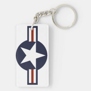 united states america country flag roundel symbol keychain
