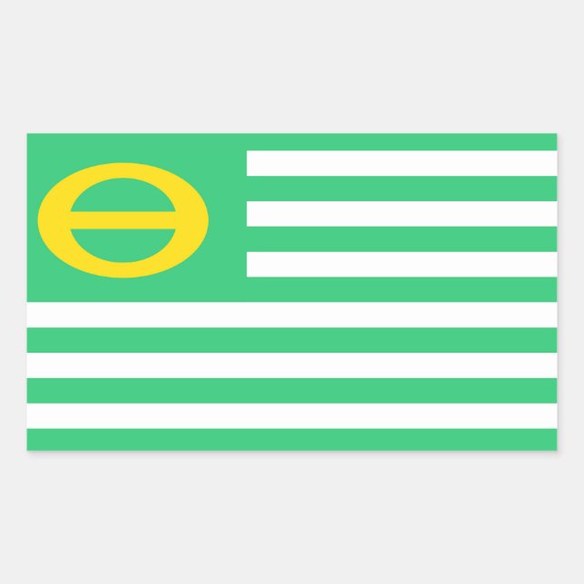 united states america ecology green flag sticker (Front)
