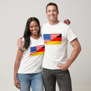united states america germany half flag usa countr T-Shirt