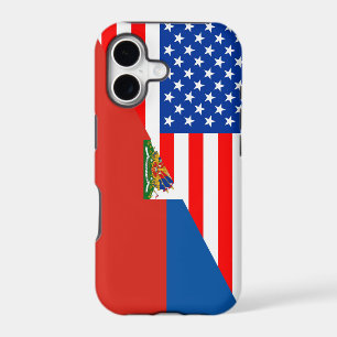 united states america haiti half flag usa country