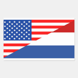 united states america netherlands half flag  usa sticker