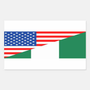 united states america nigeria half flag usa countr sticker