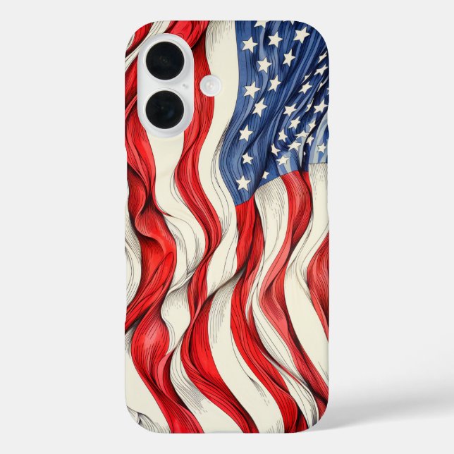 United States American Flag Case-Mate iPhone Case (Back)