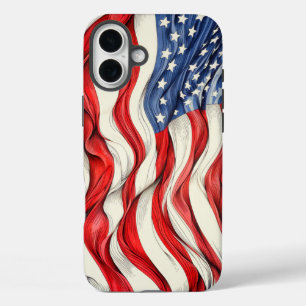 United States American Flag iPhone 16 Plus Case