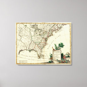 United States and Canada Canvas Print