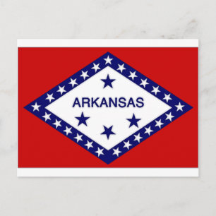 United States Arkansas Flag Postcard