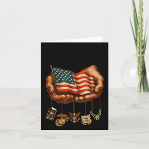 United States Armed Forces USA Fights That Alone Card
