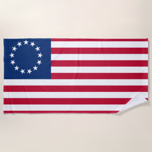 United States Betsy Ross Flag Beach Towel