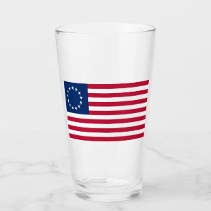 United States Betsy Ross Flag Glass
