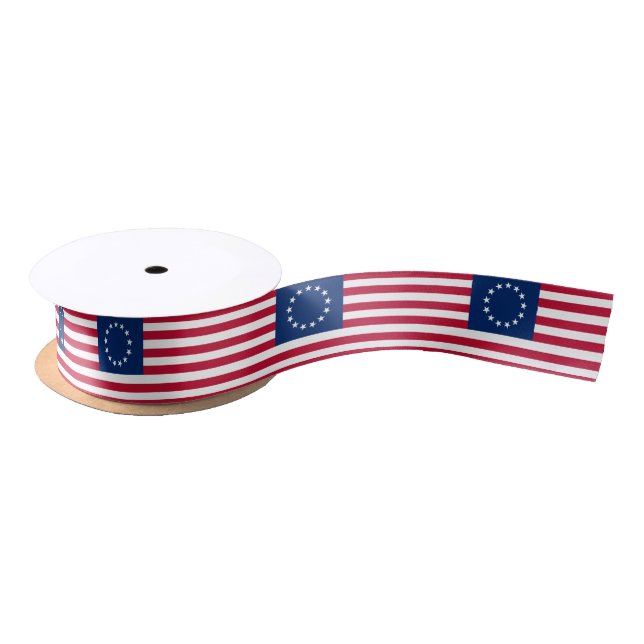 United States Betsy Ross Flag Satin Ribbon (Spool)