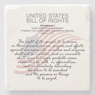 United States Bill Of Rights. Fourth Amendment Stone Coaster