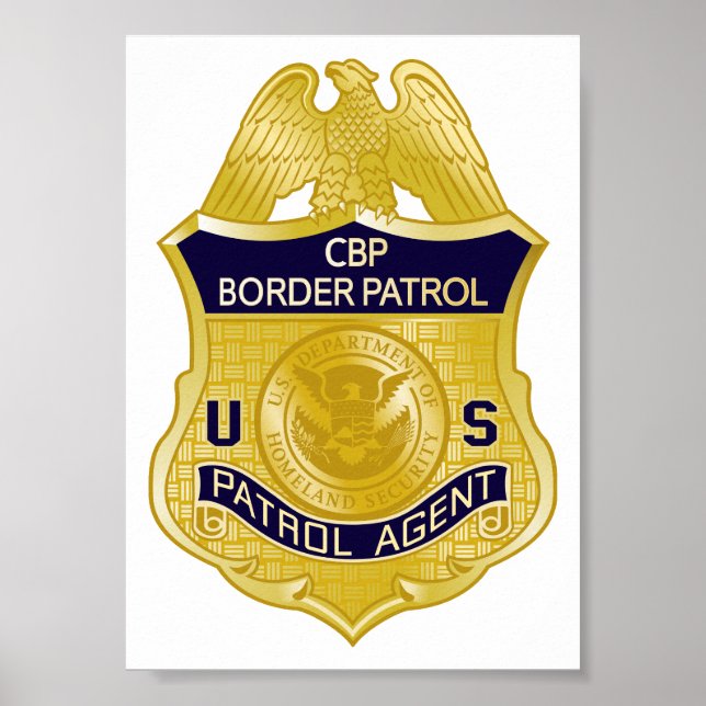 United States Border Patrol Badge Immigration Poster (Front)